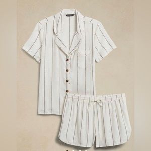 Linen-Cotton Short Pajama Set
